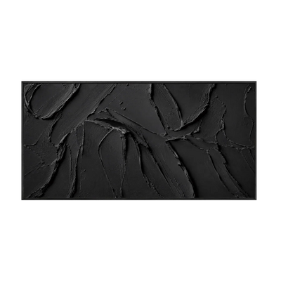 Black Layers Textured Wall Art | Olyrel