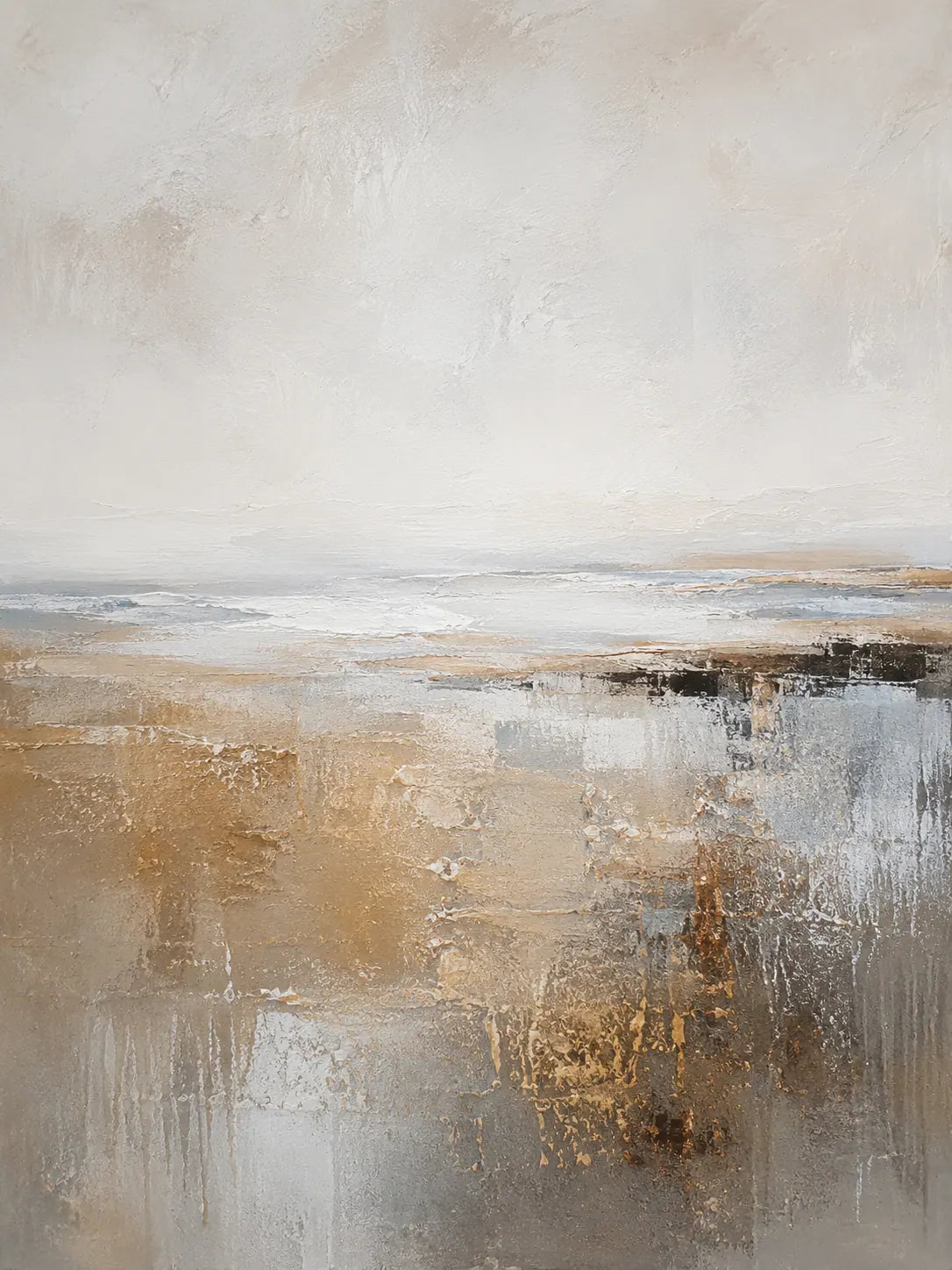 Bronze Mist Seascape Wall Art room scene 1 | Olyrel