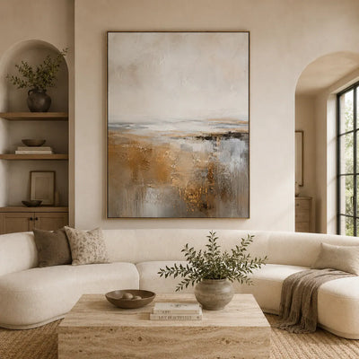 Bronze Mist Seascape Wall Art room scene 3 | Olyrel