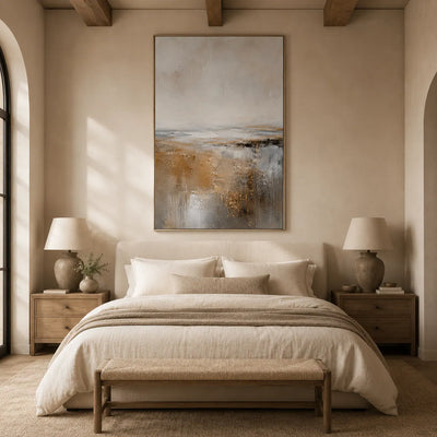 Bronze Mist Seascape Wall Art room scene 4 | Olyrel