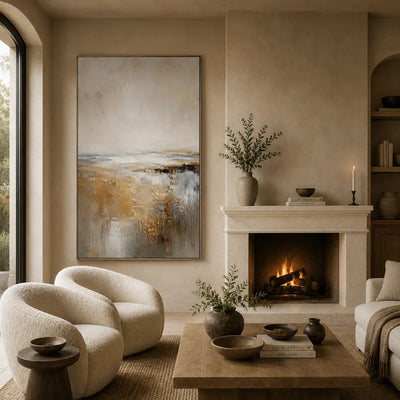 Bronze Mist Seascape Wall Art room scene 7 | Olyrel