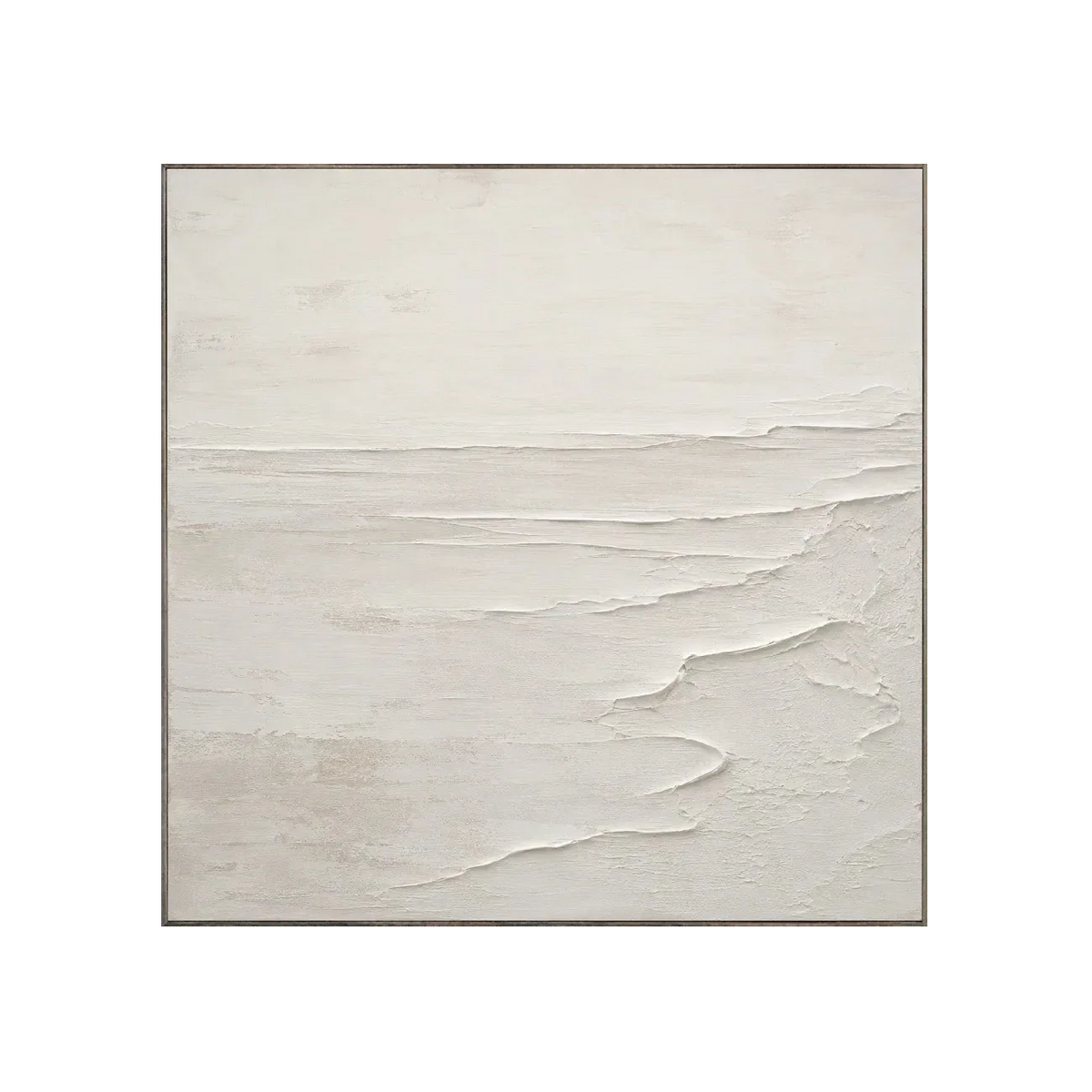 Ivory Wave Textured Wall Art | Olyrel