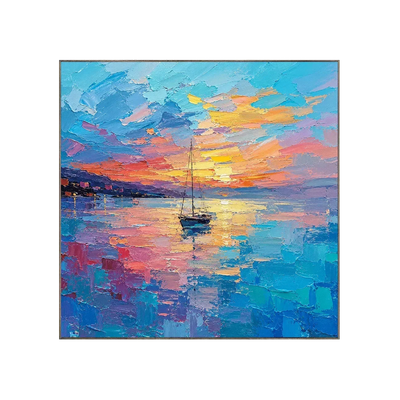 Sunset Sail Coastal Wall Art | Olyrel