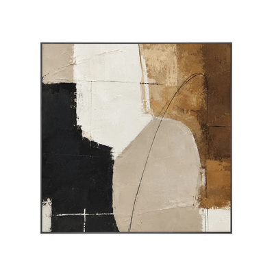 Ecru Figure Abstract Wall Art | Olyrel