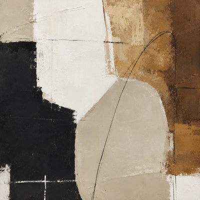 Ecru Figure Abstract Wall Art room scene 1 | Olyrel