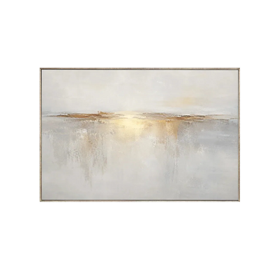 Gilded Horizon Seascape Wall Art | Olyrel
