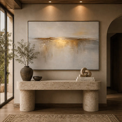 Gilded Horizon Seascape Wall Art room scene 5 | Olyrel