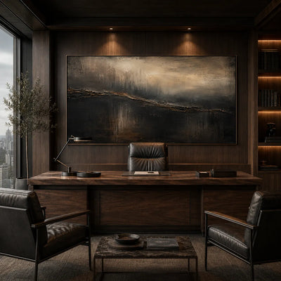 Midnight Shore Seascape Wall Art room scene 2 | Olyrel