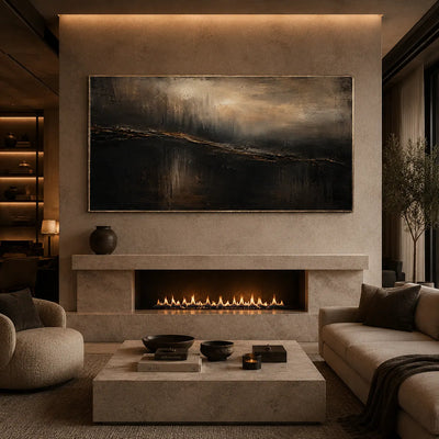 Midnight Shore Seascape Wall Art room scene 4 | Olyrel