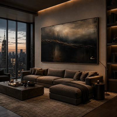 Midnight Shore Seascape Wall Art room scene 5 | Olyrel