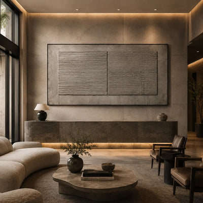Slate Panel Textured Wall Art room scene 5 | Olyrel