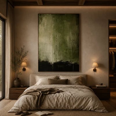 Olive Shadow Textured Wall Art room scene 5 | Olyrel