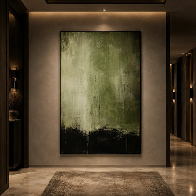 Olive Shadow Textured Wall Art room scene 6 | Olyrel