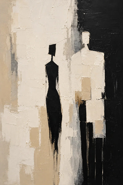 Original artwork view of Shadow Pair Figure Wall Art | Olyrel