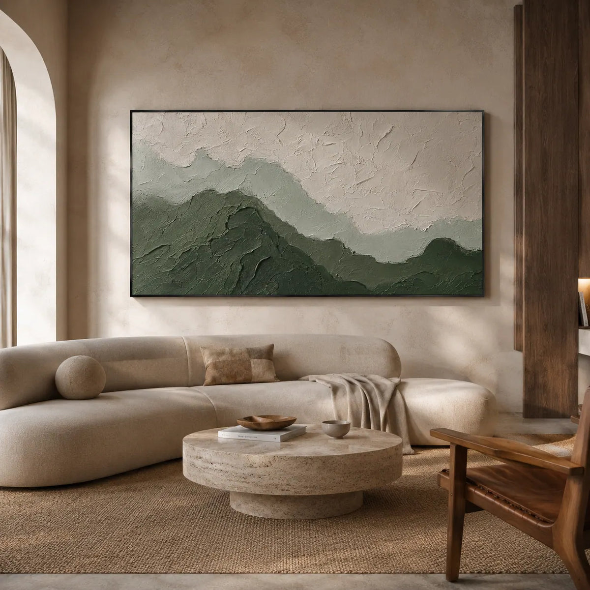Sage Ridge Textured Wall Art room scene 2 | Olyrel