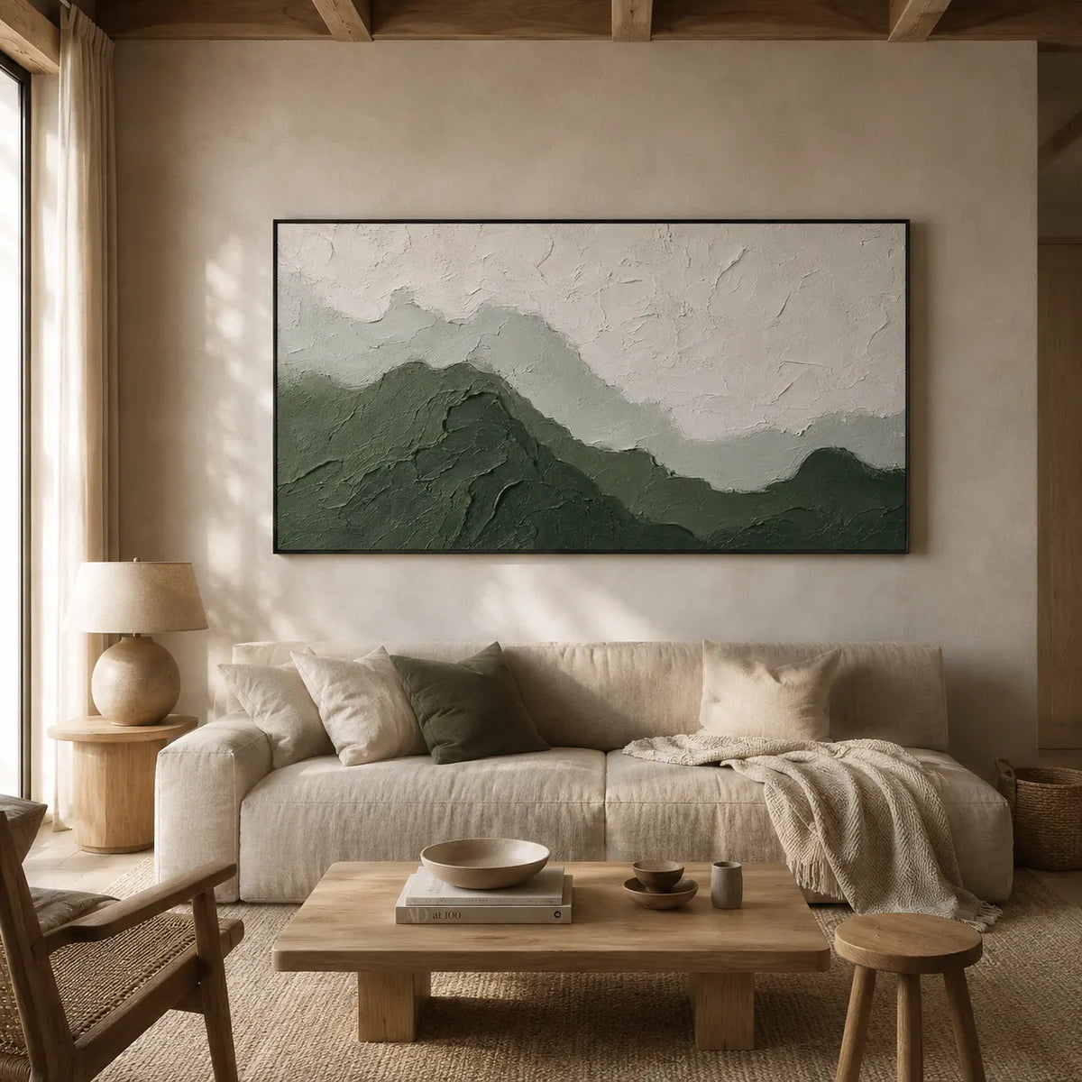 Sage Ridge Textured Wall Art room scene 3 | Olyrel