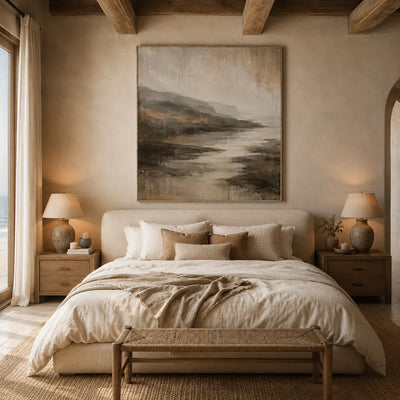Smoky Valley Landscape Wall Art room scene 2 | Olyrel