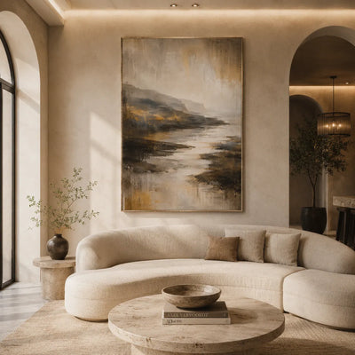 Smoky Valley Landscape Wall Art room scene 6 | Olyrel