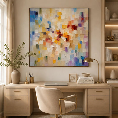 Mosaic Bloom Floral Wall Art room scene 4 | Olyrel