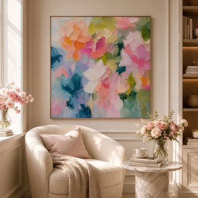 Mosaic Bloom Floral Wall Art room scene 6 | Olyrel