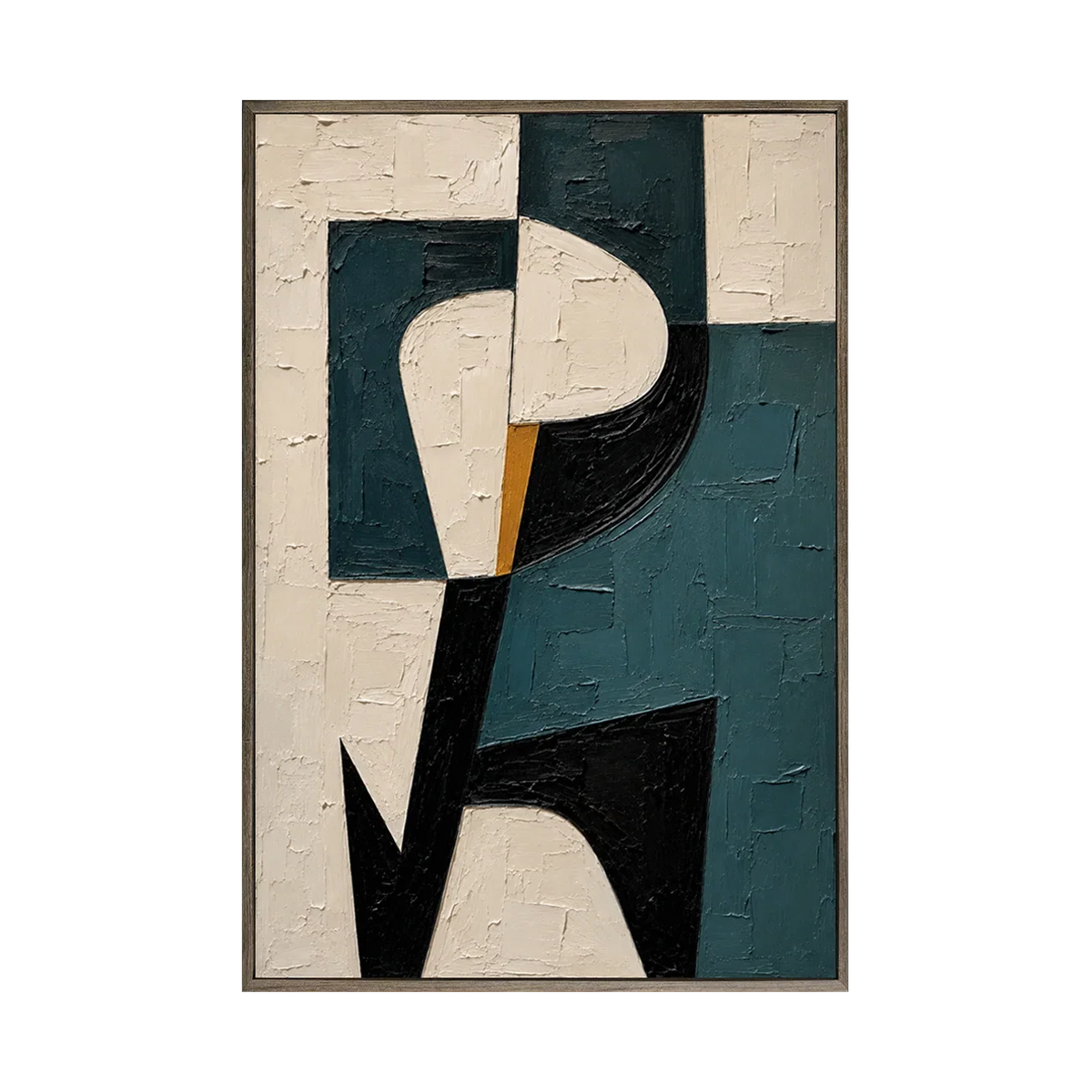 Teal Profile Abstract Wall Art | Olyrel