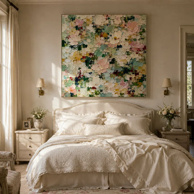 Pastel Meadow Floral Wall Art artwork view | Olyrel