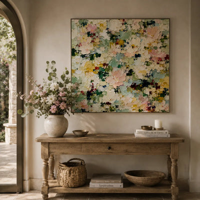 Pastel Meadow Floral Wall Art room scene 4 | Olyrel