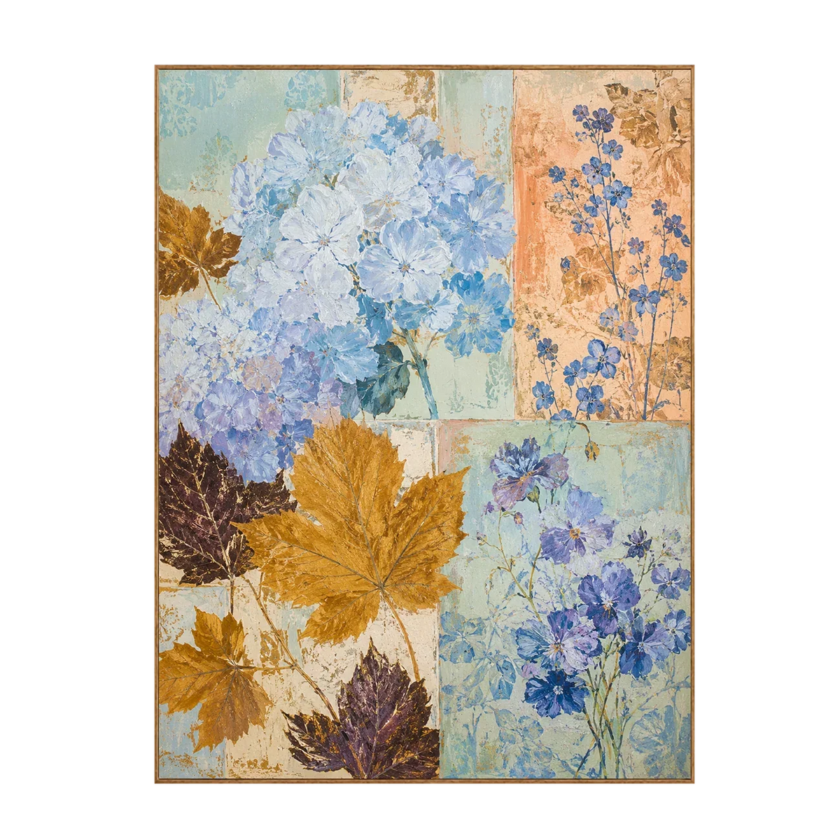 Blue Hydrangea Botanical Wall Art | Olyrel