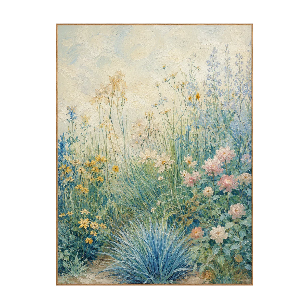 Blue Meadow Botanical Wall Art | Olyrel