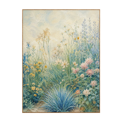 Blue Meadow Botanical Wall Art | Olyrel