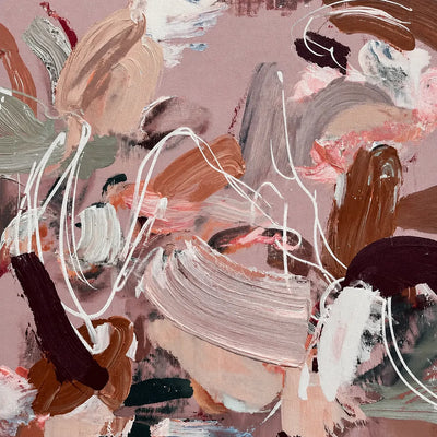 Original artwork view of Blush Motion Abstract Wall Art | Olyrel