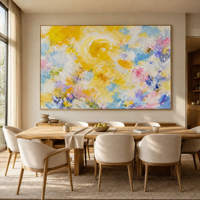 Golden Spiral Abstract Wall Art room scene 2 | Olyrel