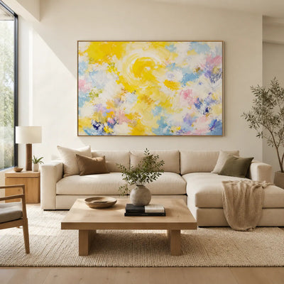Golden Spiral Abstract Wall Art room scene 3 | Olyrel