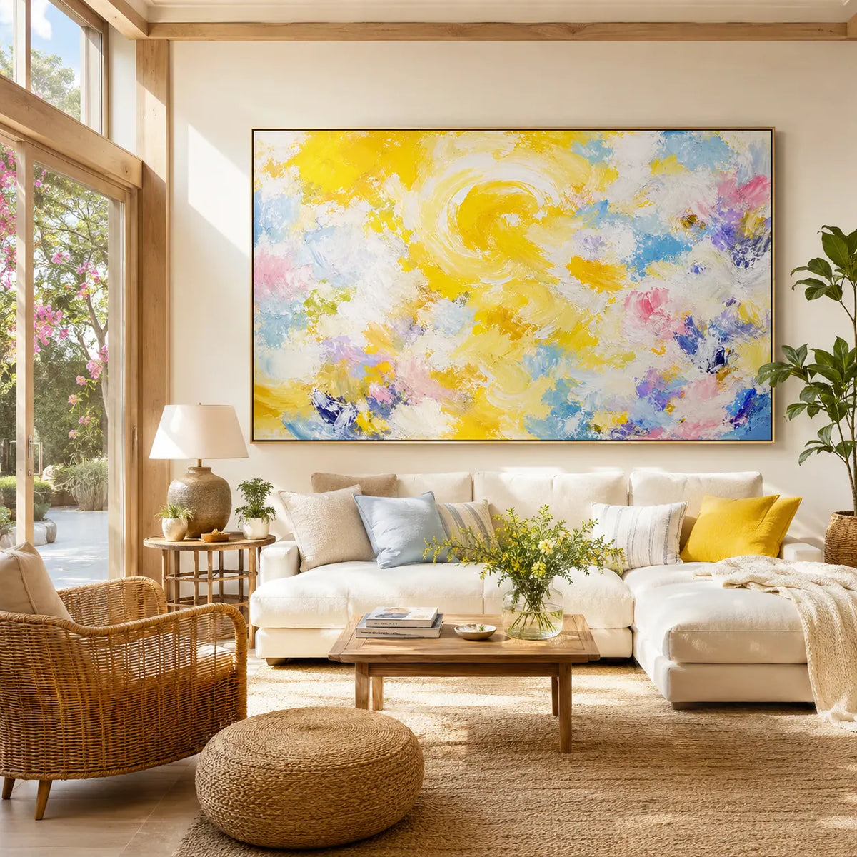 Golden Spiral Abstract Wall Art room scene 5 | Olyrel