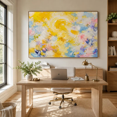 Golden Spiral Abstract Wall Art room scene 7 | Olyrel