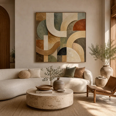 Terra Arches Abstract Wall Art room scene 2 | Olyrel