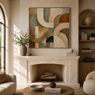Terra Arches Abstract Wall Art room scene 3 | Olyrel