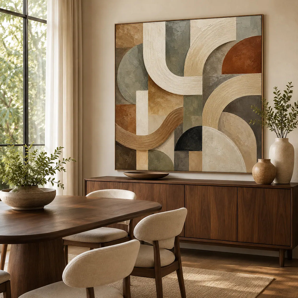 Terra Arches Abstract Wall Art room scene 5 | Olyrel
