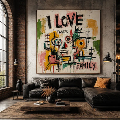 Love Family Abstract Wall Art artwork view | Olyrel
