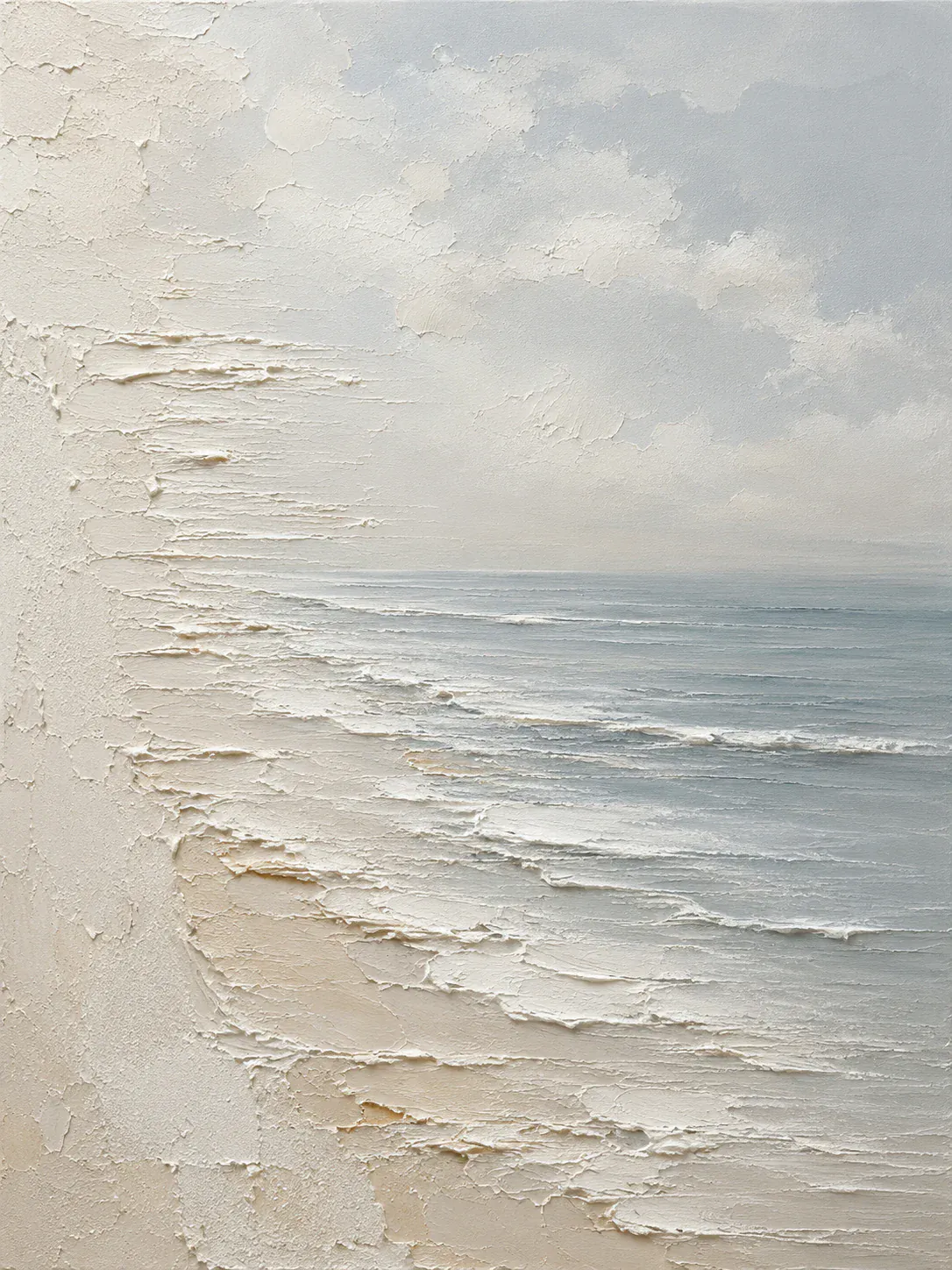 Original artwork view of Quiet Shore Seascape Wall Art | Olyrel
