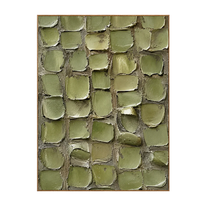 Olive Tile Textured Wall Art | Olyrel