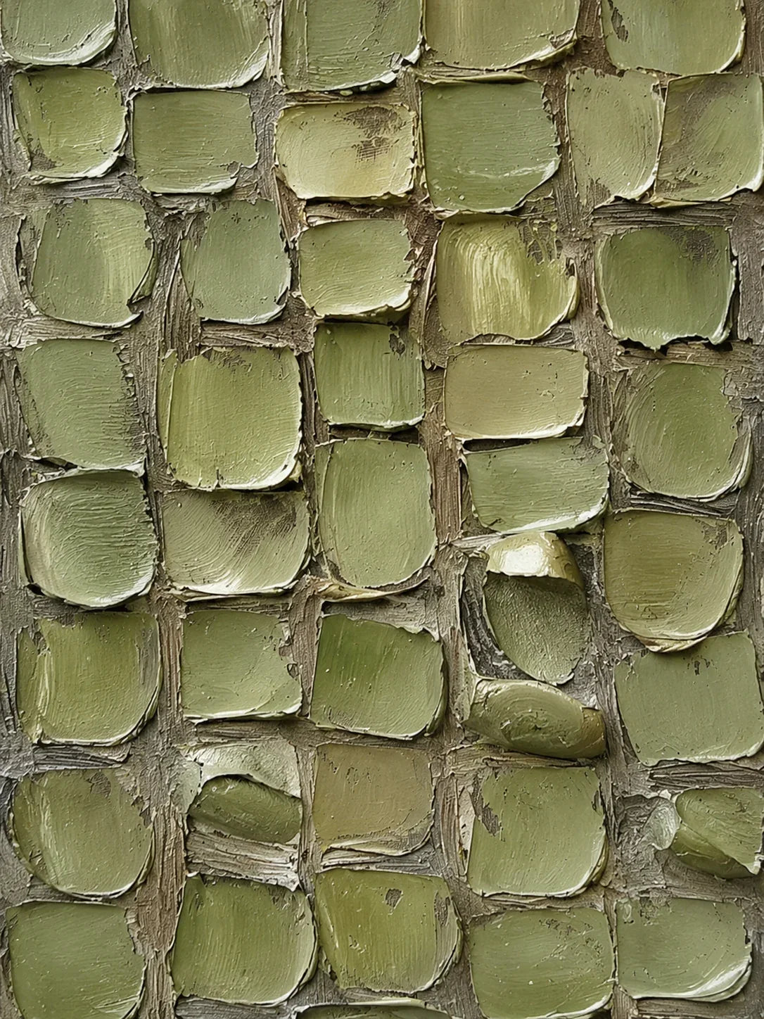 Original artwork view of Olive Tile Textured Wall Art | Olyrel