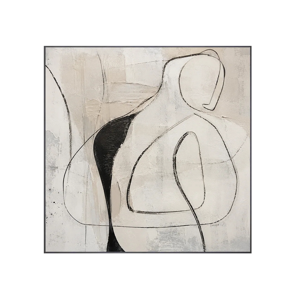 Contour Figure Abstract Wall Art | Olyrel