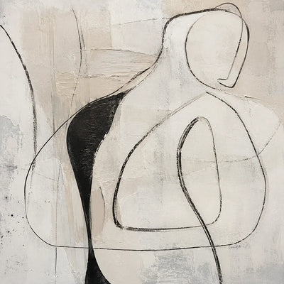 Contour Figure Abstract Wall Art room scene 1 | Olyrel