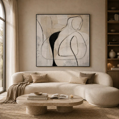 Contour Figure Abstract Wall Art room scene 4 | Olyrel