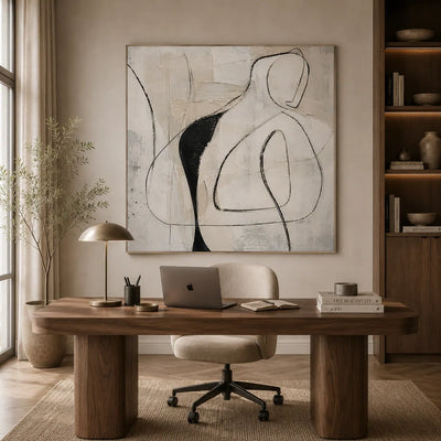 Contour Figure Abstract Wall Art room scene 6 | Olyrel