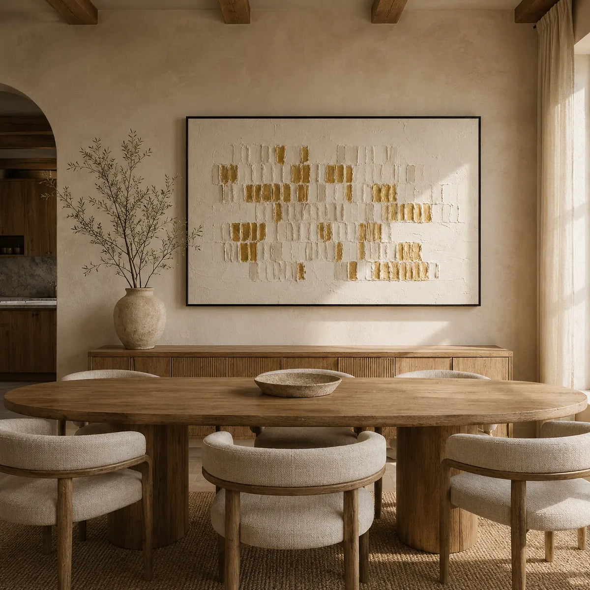 Gilded Mosaic Relief Wall Art room scene 4 | Olyrel