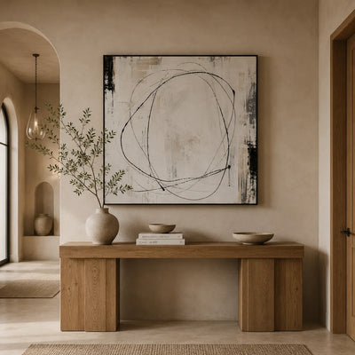 Orbit Line Abstract Wall Art room scene 4 | Olyrel