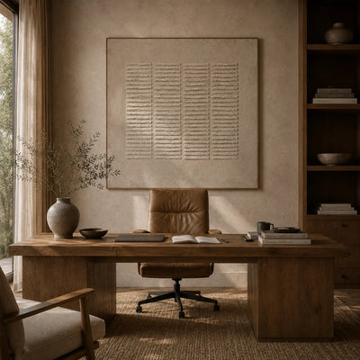 Linen Shutter Textured Wall Art room scene 6 | Olyrel