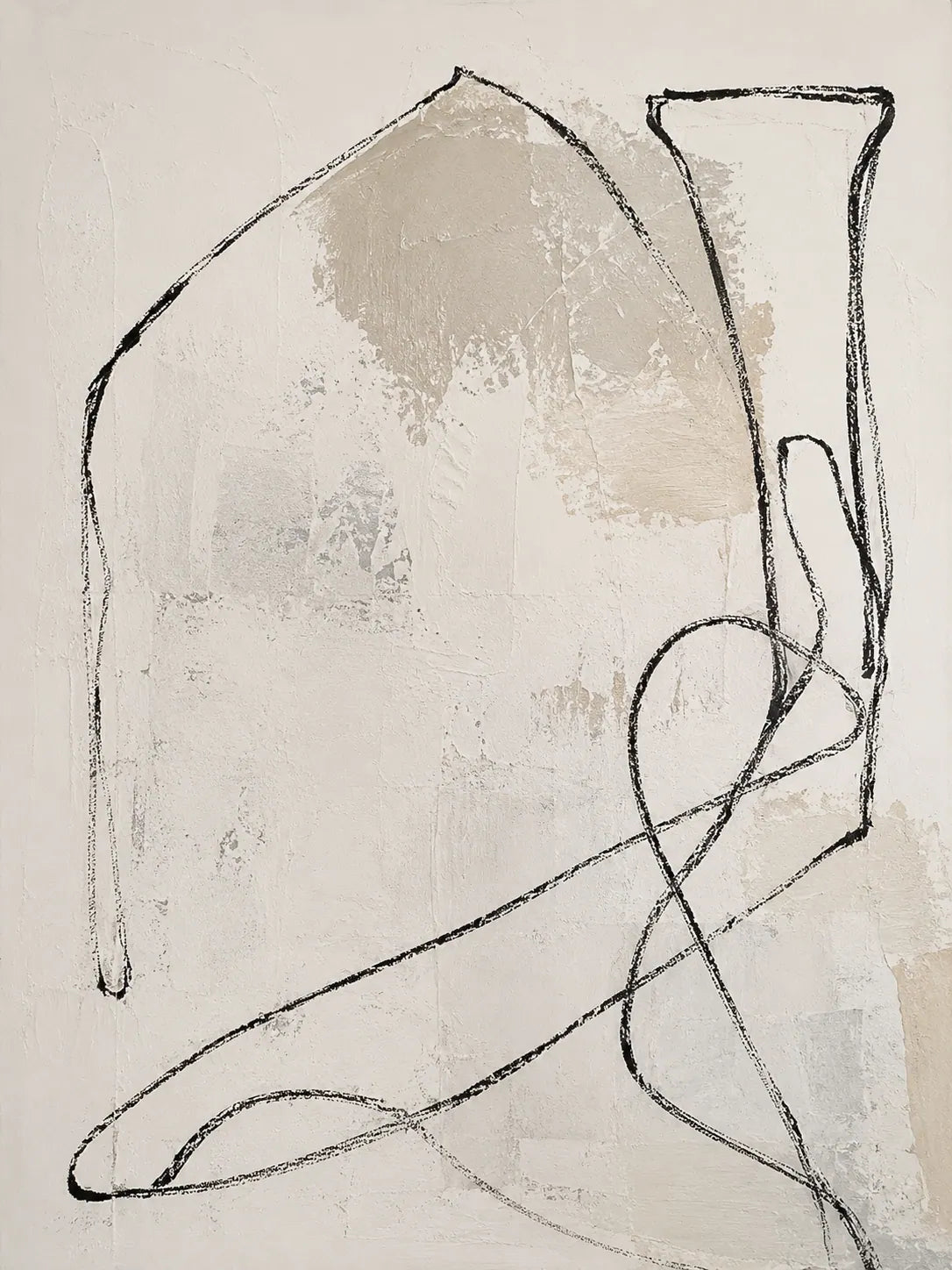 Quiet Contour Abstract Wall Art artwork view | Olyrel